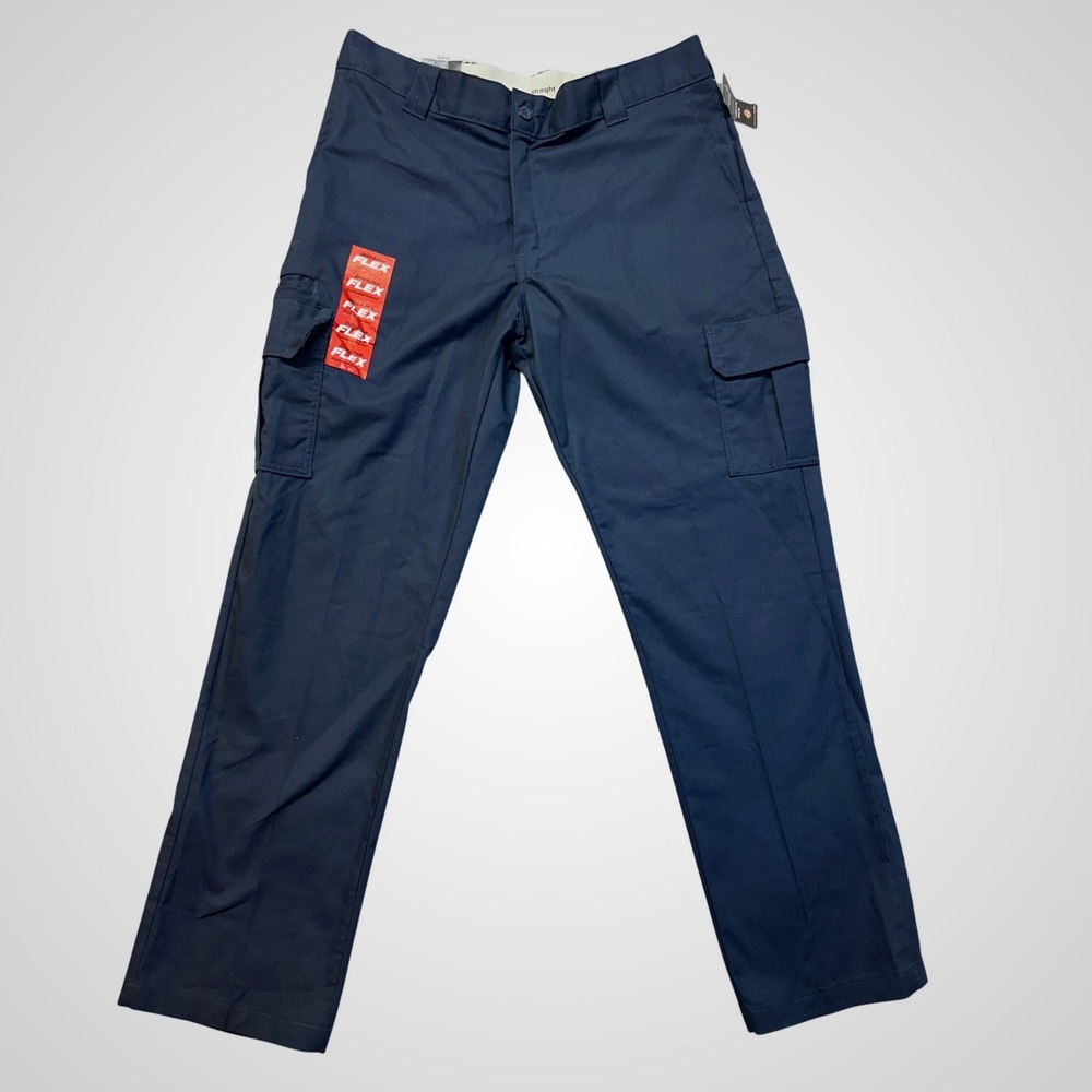 Dickies Cargo Pants Mens 38x34 Navy New Regular Fit Straight Leg